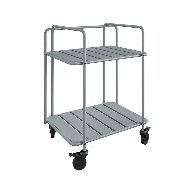 Slat Top Serving Cart - Gray - Apollo Outdoor