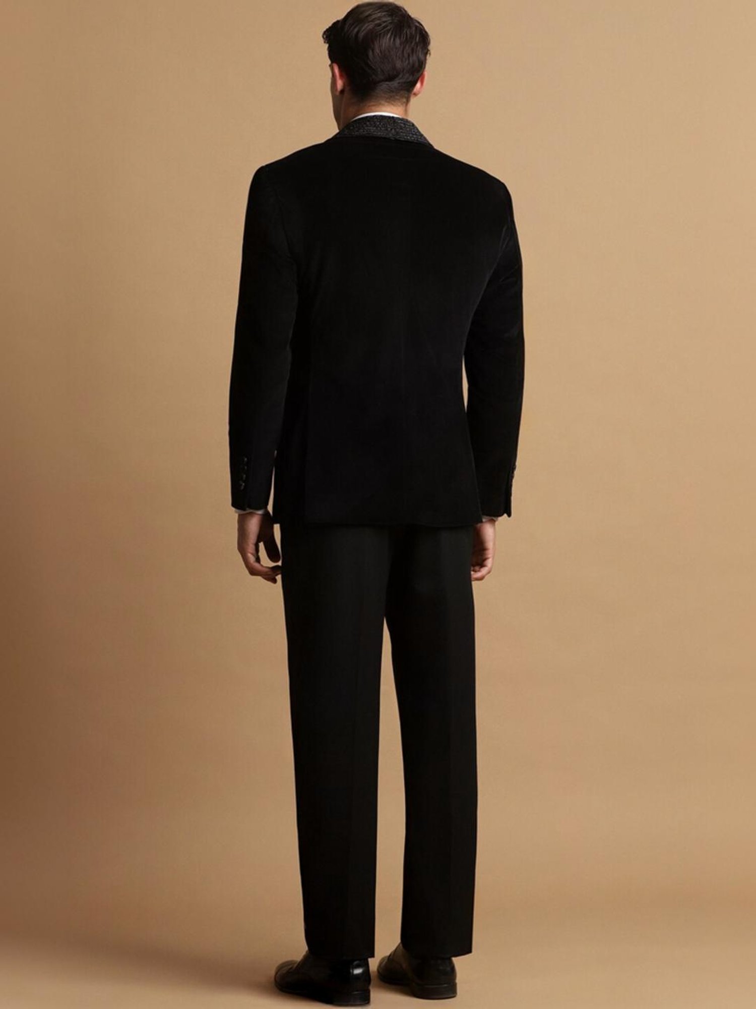 Raymond Brown  Slim Fit Printed Three Piece Suit