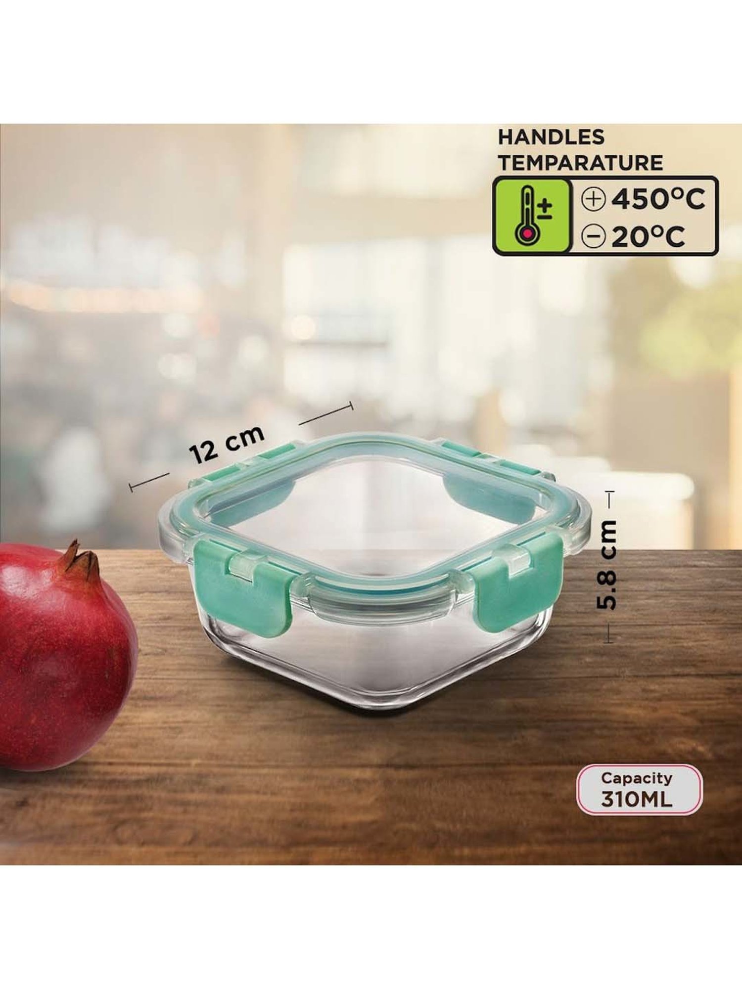 Allo Borosilicate Glass Containers with Lids Microwave Safe Container for Glass Storage Containers