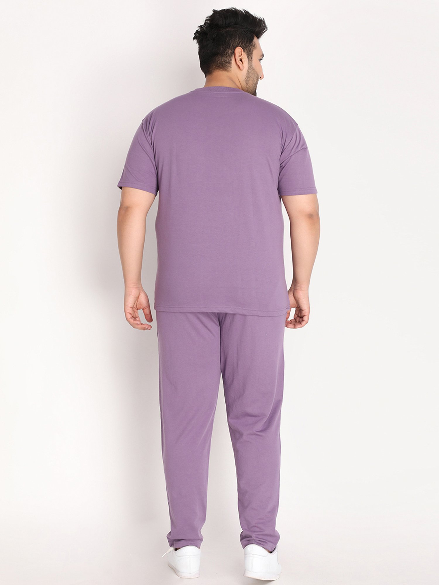 Chkokko Purple Cotton Relaxed Fit Track Suit