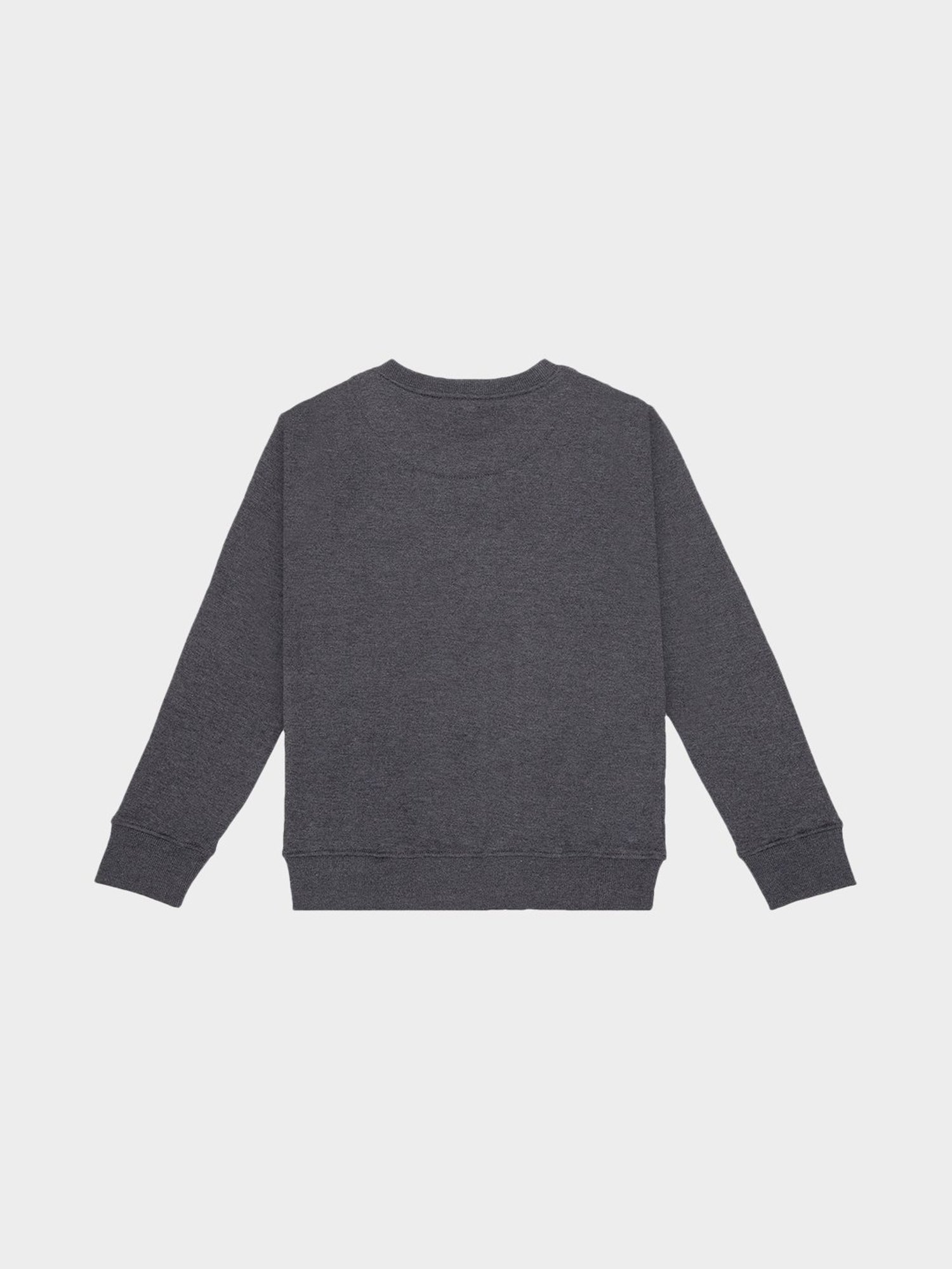 Bodycare Girls Dark Grey Embellished Full Sleeves Sweatshirt