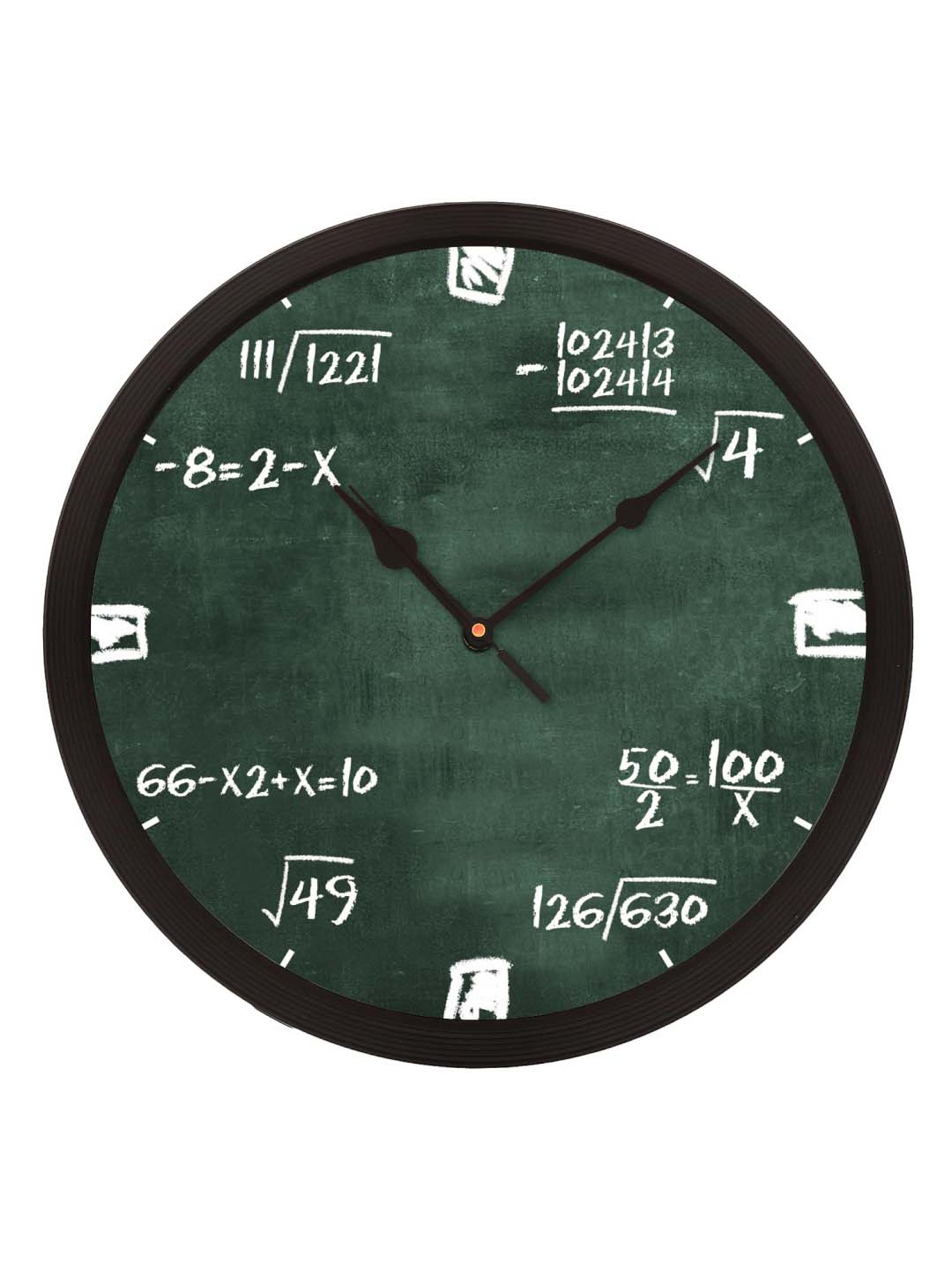 eCraftIndia 'Math Complex Equations' Designer Round Analog Black Wall Clock