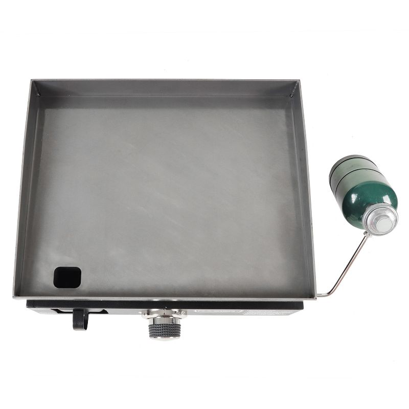 Razor Griddle GGT2160M 19 Inch Outdoor 1 Burner Portable LP Propane Gas Grill Griddle w/ Push Ignition for BBQ Cooking/Frying, Black (Stainless Steel)