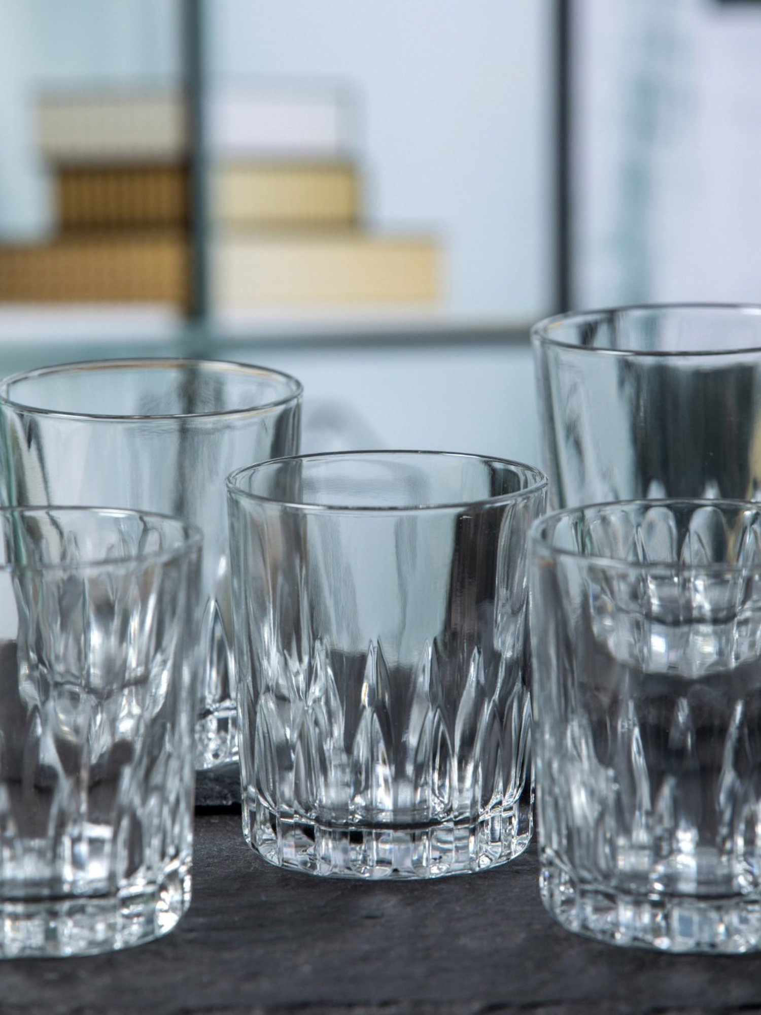 ROXX Transparent Glass Tumbler - Set of 6 (215ml)