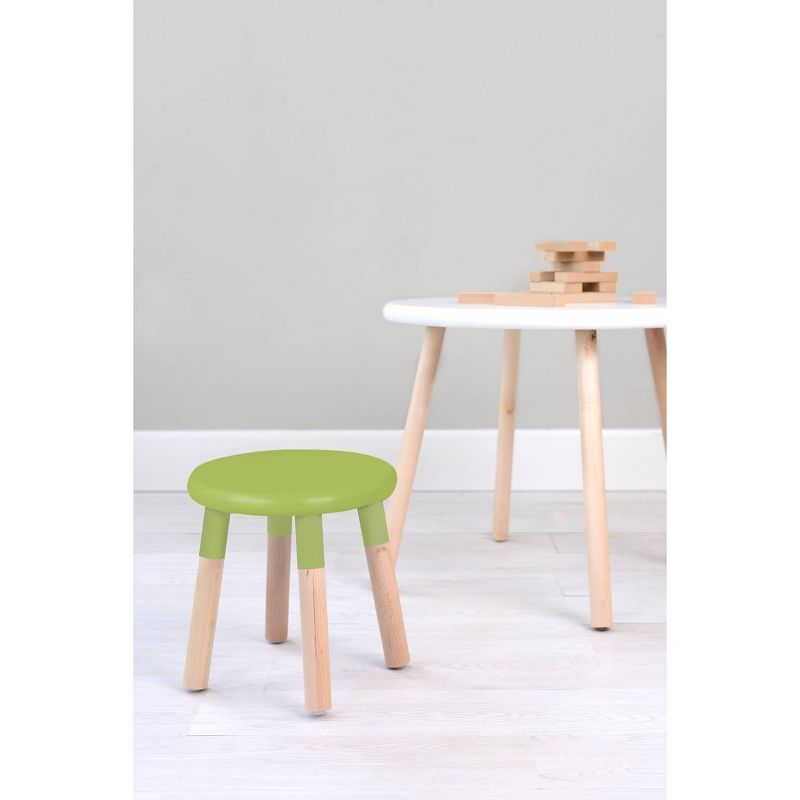 Set of 2 Peewee Wood Veneer Kids' Chairs Maple/Green - Nico & Yeye