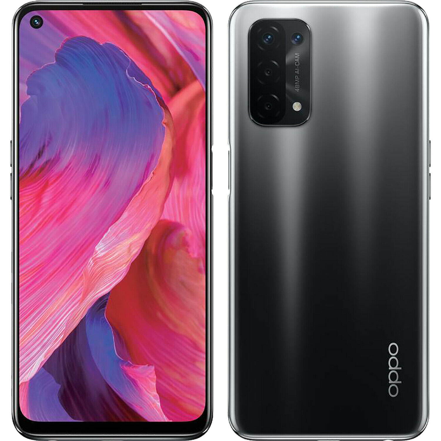 Oppo A74 Dual-SIM 128GB ROM + 6GB RAM (GSM Only | No CDMA) Factory Unlocked 5G Smartphone (Space Silver) - International Version