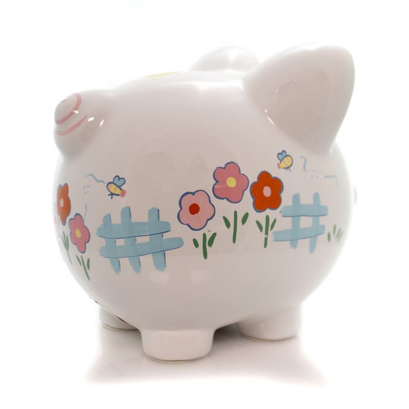 Bank 7.5" Bank Country Garden Piggy Coins  -  Decorative Banks