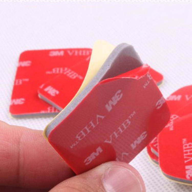 6PCS 3M Sticker Adhesive Pads Set for Gopro HD Hero 3+ 3 2 1 Helmet Flat Curved Surface Mount - Red  GP014