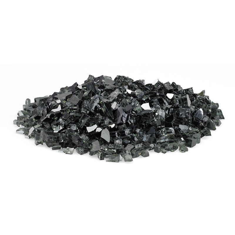 American Fireglass 10 LB Bag 1/4 Inch Reflective Fireplace & Firepit Fire Glass, Black