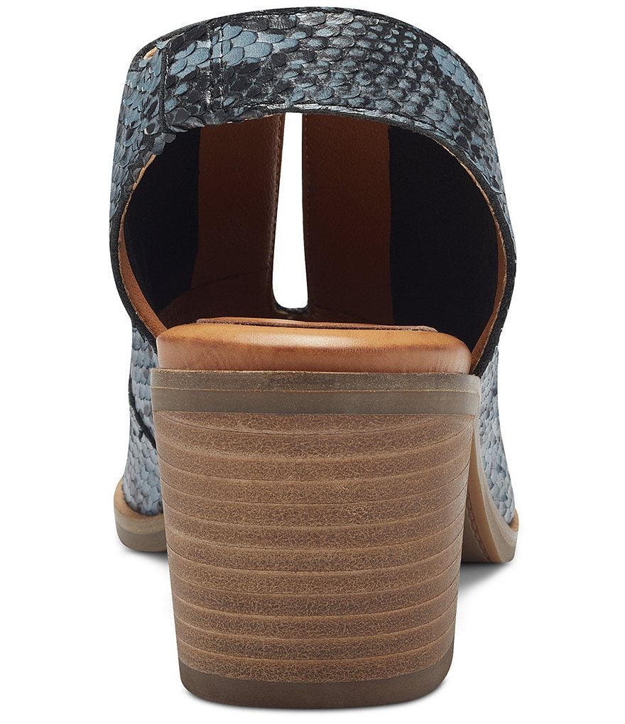 Lucky Brand Rhazy Snake Print Leather Slingback Shooties