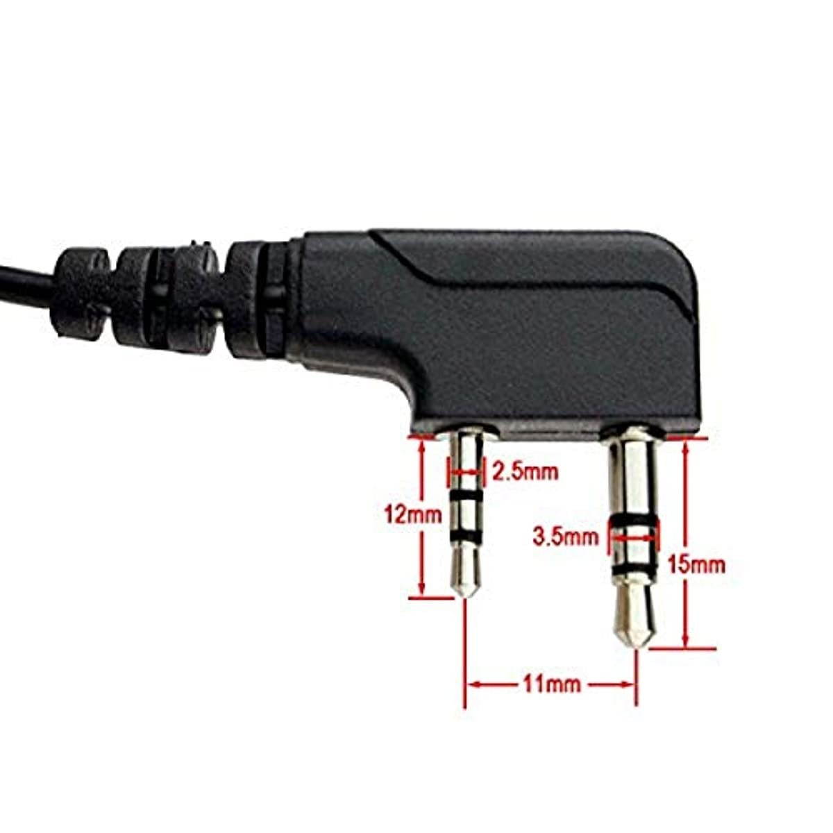 Retevis Walkie Talkies Earpiece Acoustic Tube Headset with Mic for Baofeng UV-5R BF-888S Retevis H-777 RT21 RT22 Arcshell AR-6 2 Way Radio (1 Pack)