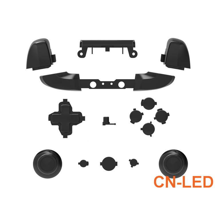 WPS Matte Black ABXY Dpad Triggers Full Buttons Set Mod Kits for Newest Xbox One Slim/Xbox one S Controller with Screwdriver (Torx T6 T8) Set  for 1708 version
