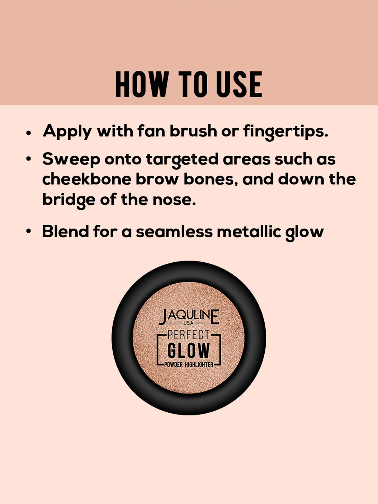 Jaquline USA Perfect Glow Powder Highlighter Golden Hour 03 - 5 gm