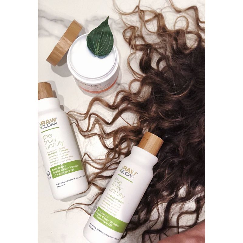 Raw Sugar Shampoo Truly Unruly Avocado + Apple Cider Vinegar + Rosemary Oil - 18 fl oz