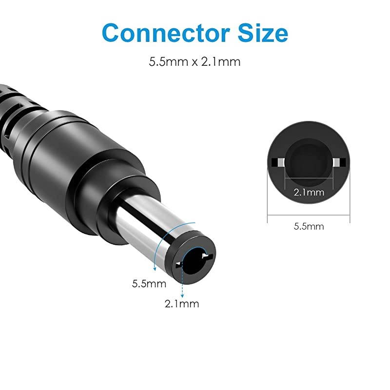 10ft3m AC 100240V to DC 12V 1A 1000mAvPower Supply Adapter for CCTV Security Surveillance Camera DVR NVR System LED Strip Wireless Router Switch and More