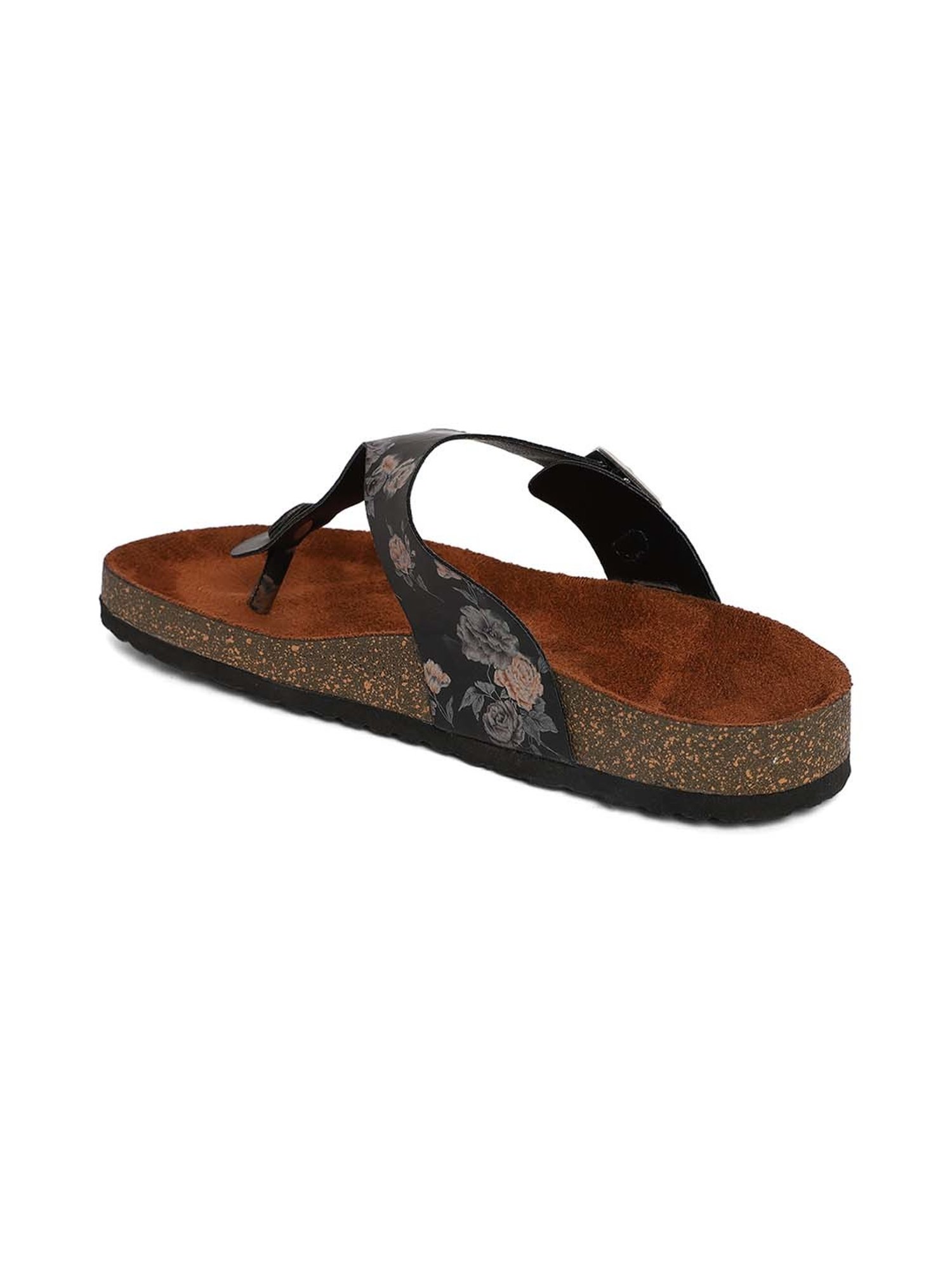 Mozafia Women's Black Thong Sandals