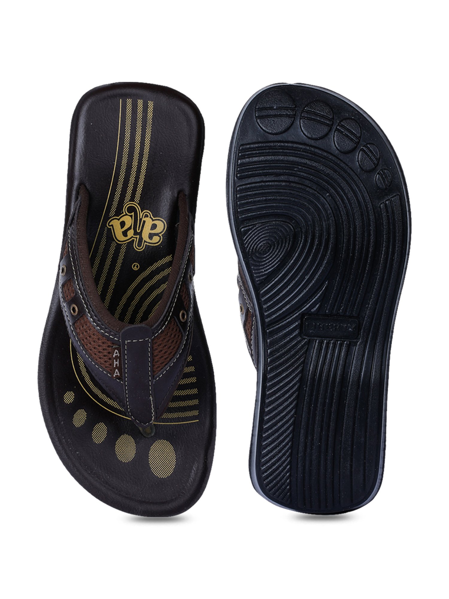 Aha by Liberty Men's Brown Thong Sandals