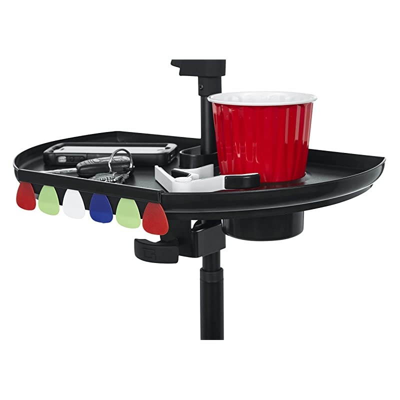 Frameworks Microphone Stand Accessory Tray with Drink Holder and Guitar Pick Tab; Extra Large 14" x 9" (GFW-MICACCTRAYXL)