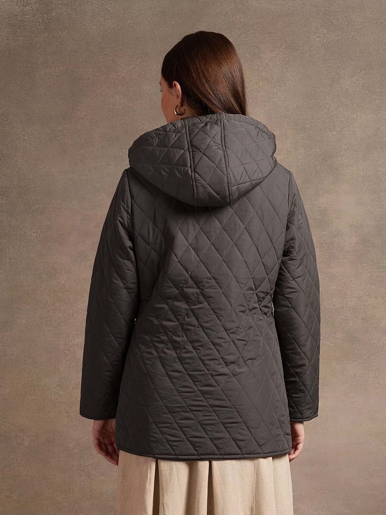 U.S. Polo Assn. Brown Regular Fit Quilted Jacket