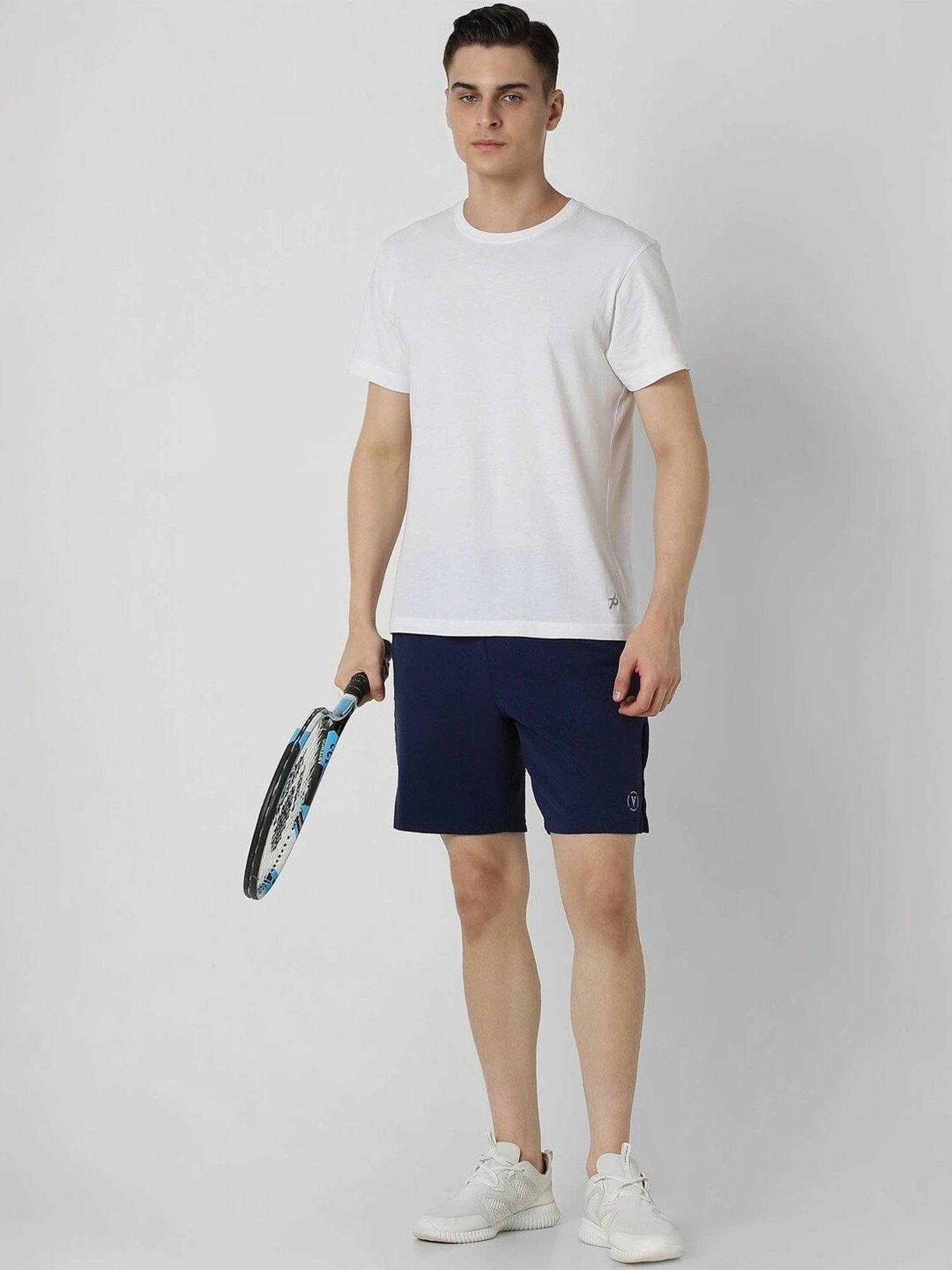 Van Heusen Navy Regular Fit Shorts