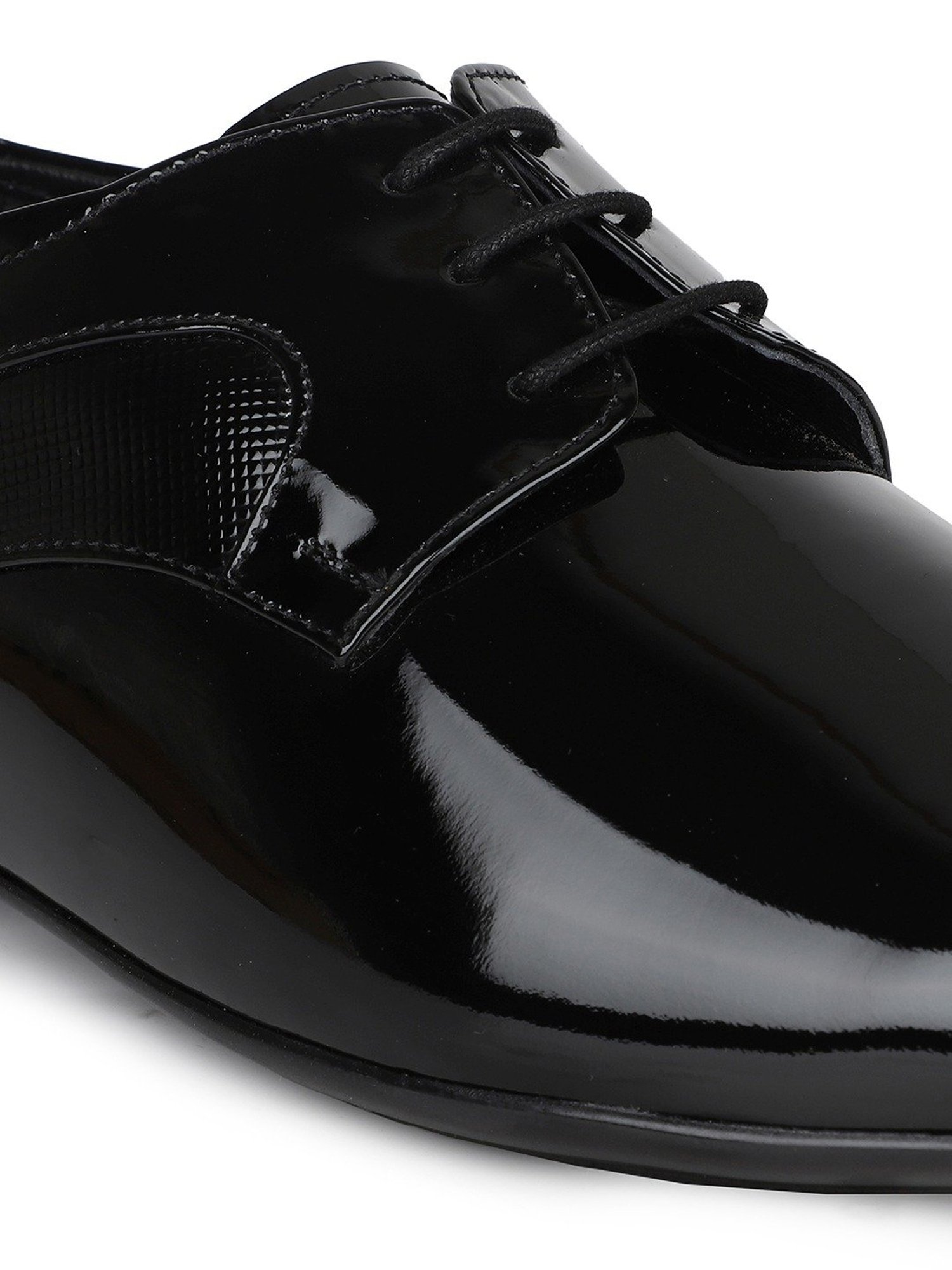 Privo Men's Black Derby Shoes