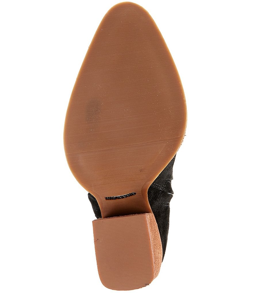 Gianni Bini Bhannks Suede Over-the-Knee Stack Heel Boots