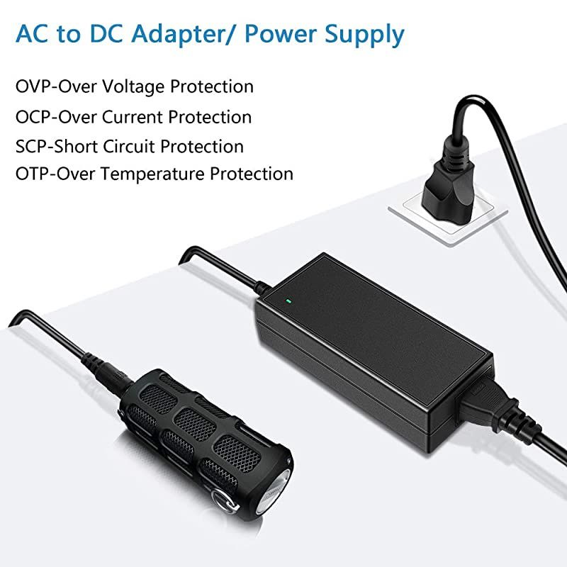 24V DC Power Supply 24 Volt 5A 120W Power Adapter 100V~240V AC to DC Converter Transformer 55x25mm Plug for 5050 3528 LED Strip Light 3D Printer LED Driver CCTV Security System LCD Monitor