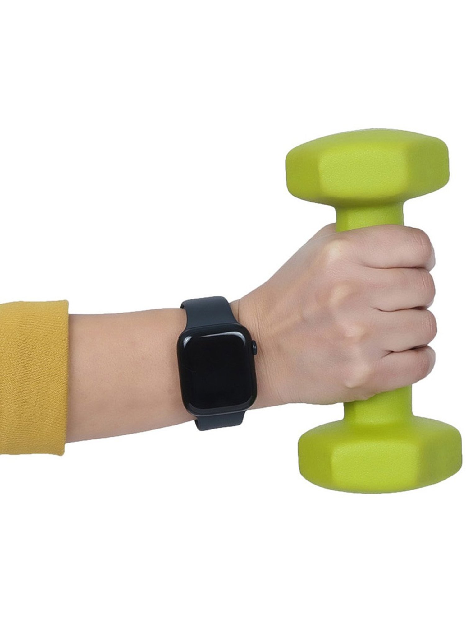 Kakss Neoprene Workout Fixed Weight Dumbbell Set Of 2pc (Green) Size - 5LB