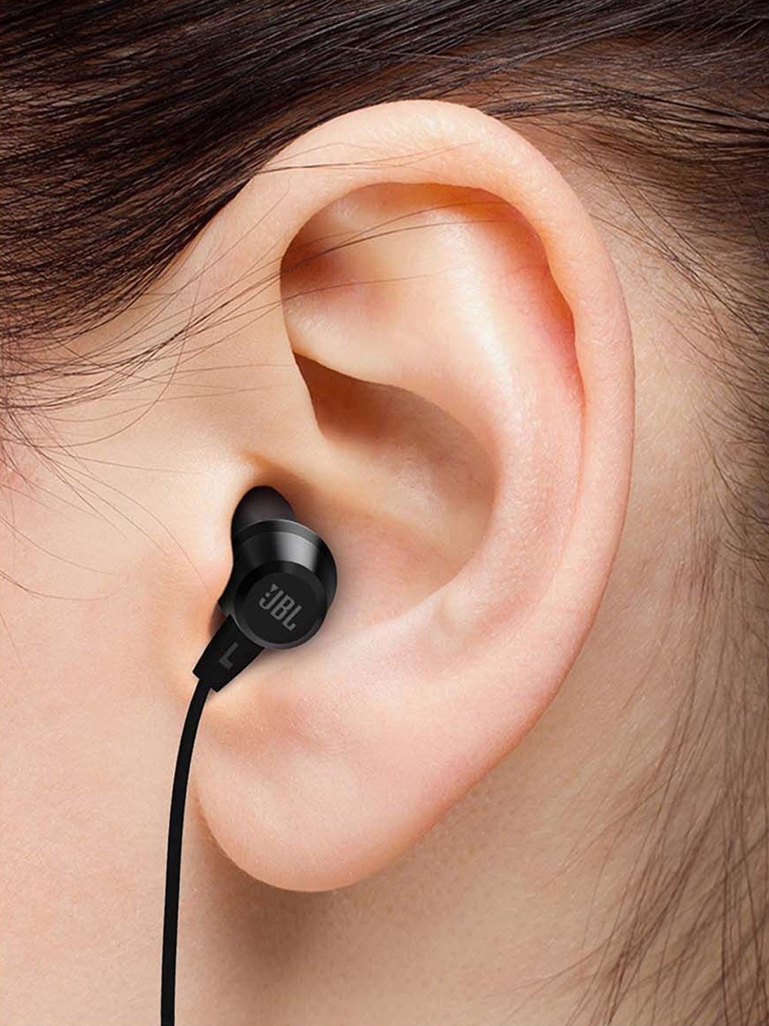 Jbl C50Hi In-Ear Wired Earphones With Mic (Black)