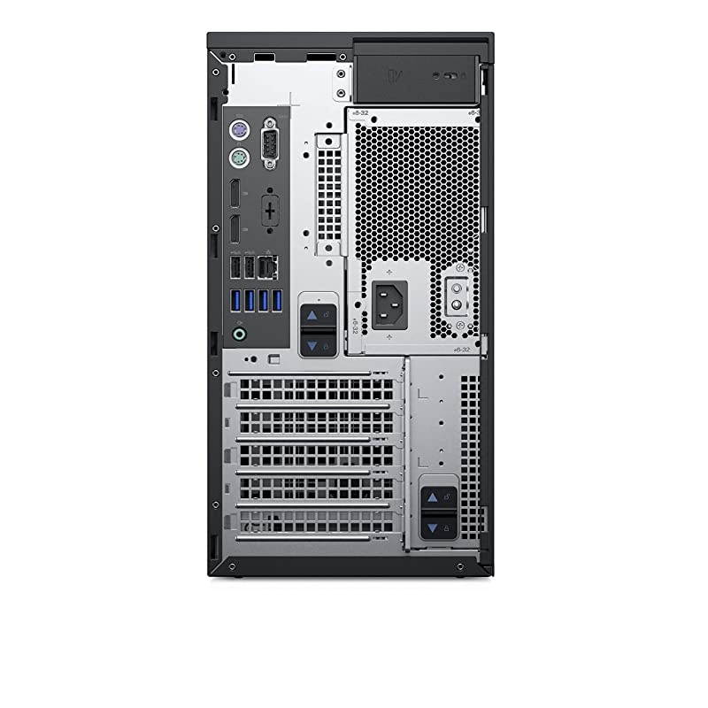 Upgrades PowerEdge T40 Tower Server (T30 Updated Version), Intel Quad-Core Xeon E-2224G 3.5GHz, 32GB DDR4 ECC UDIMM Memory, 2TB Hard Disk Drive, DisplayPort, DVD-RW, No Operating System, Black