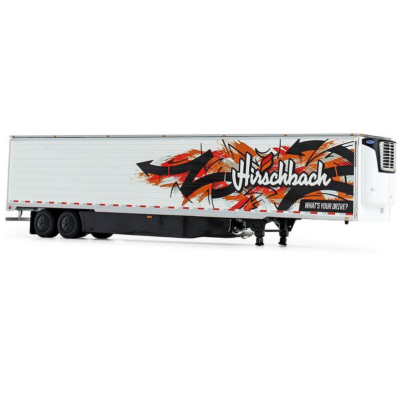 2018 Freightliner Cascadia High-Roof Sleeper & 53' Utility Reefer Refrigerated Trailer with Skirts "Hirschbach" 1/64 Diecast Model by DCP/First Gear