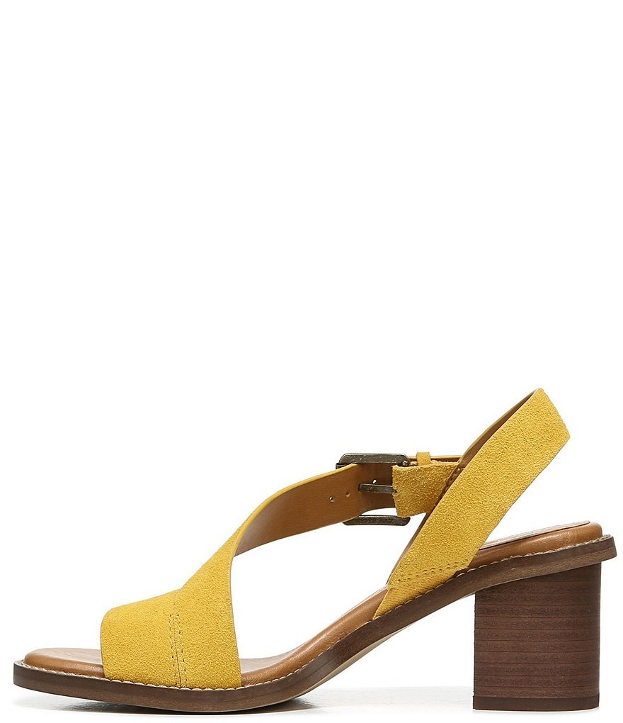 Zodiac Ivy Suede Asymmetrical Block Heel Sandals