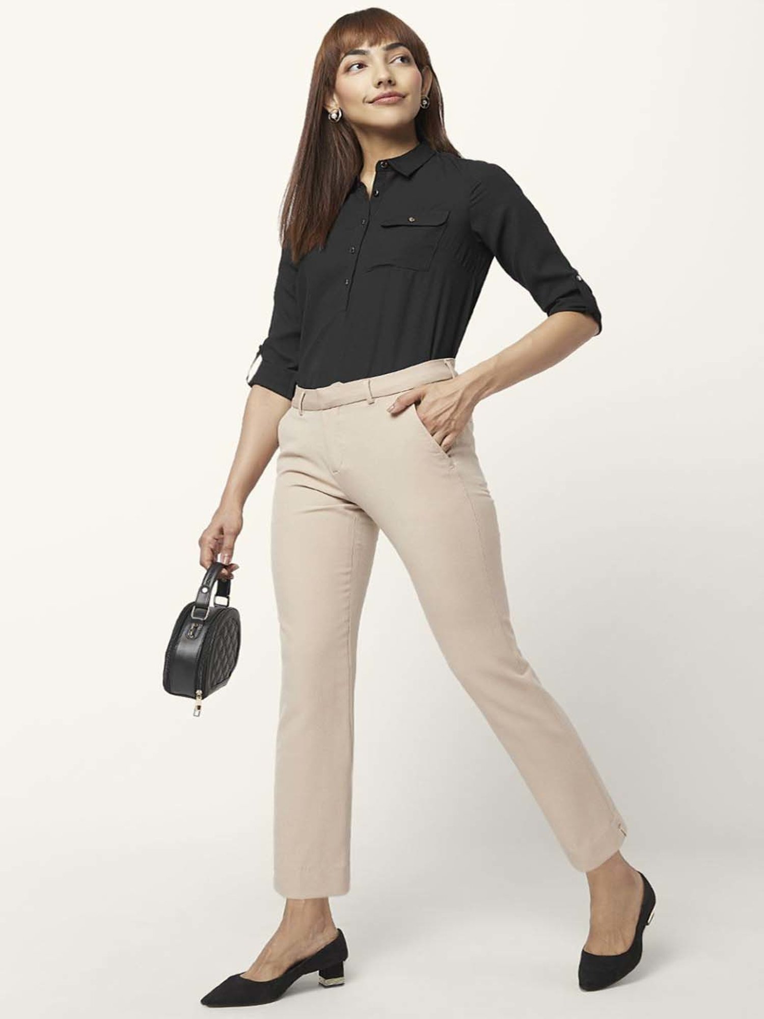 Annabelle by Pantaloons Black Comfort Fit Top