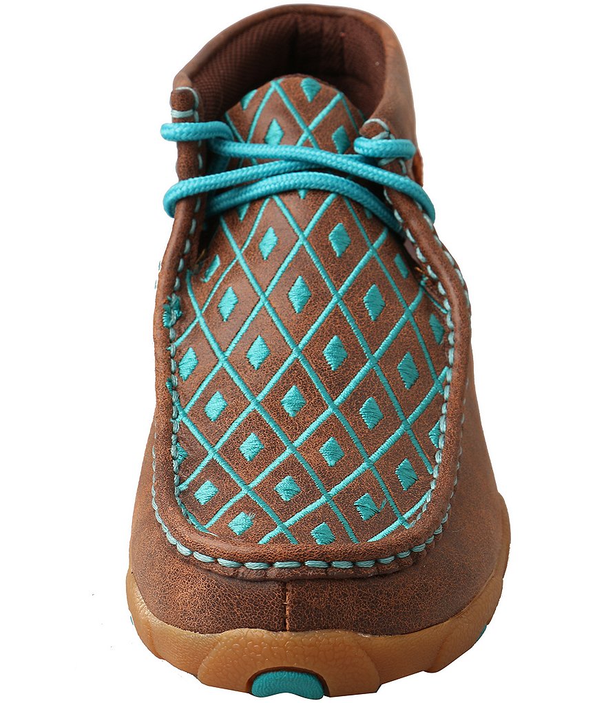 Twisted X Women's Turquoise Embroidered Chukka Driving Mocs