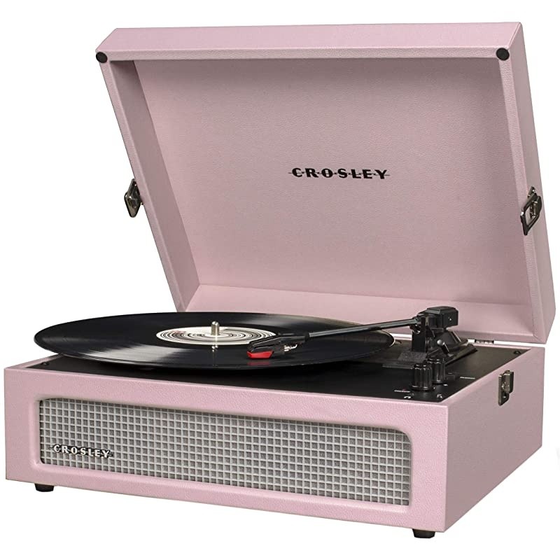 CR8017AAM Voyager Vintage Portable Turntable with Bluetooth Receiver and Builtin Speakers Amethyst