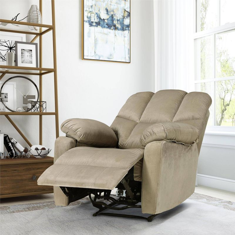 Loyola Power Recliner with Padded Arms Beige - Dorel Living