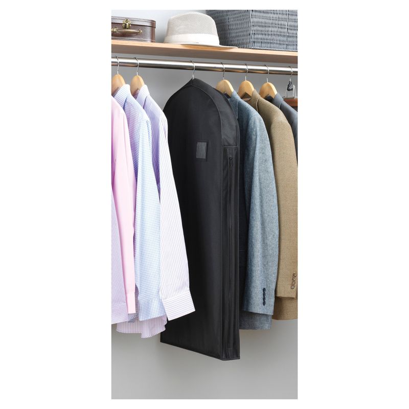 Whitmor Deluxe Suit Garment Bag Black