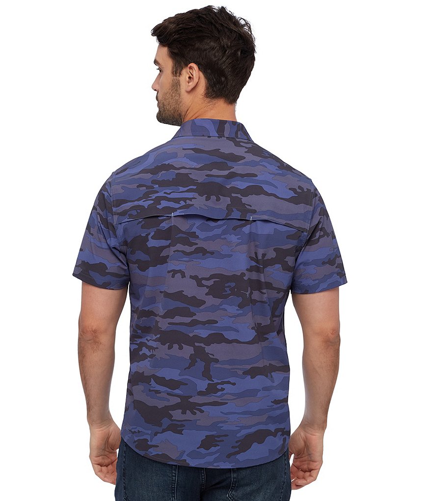 Flag And Anthem Short-Sleeve MadeFlex Performance Sastonia Camo Woven Shirt