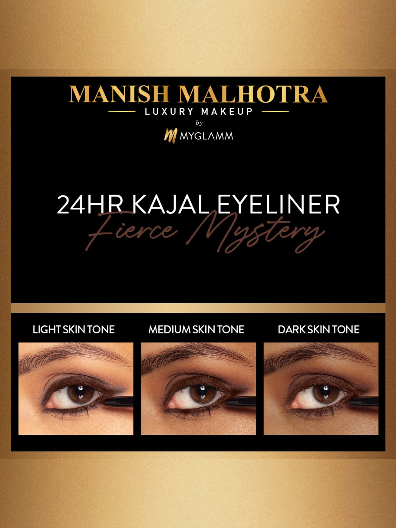 MyGlamm Manish Malhotra 24HR Kajal Eyeliner Fierce Mystery - 0.35 gm