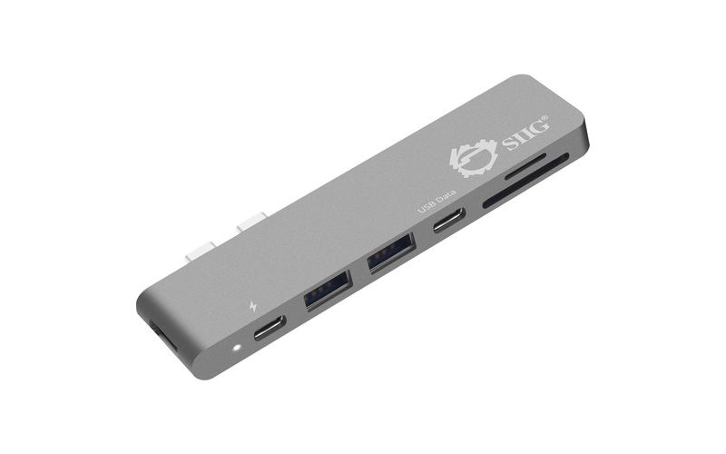 SIIG Thunderbolt 3 USB-C Hub HDMI with Card Reader & PD Adapter - Space Gray