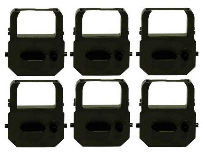 SuppliesMAX Compatible Replacement for Acroprint 175/ES-700/900/Patriot Black Time Clock Printer Ribbons (6/PK) (ACT021060BK)