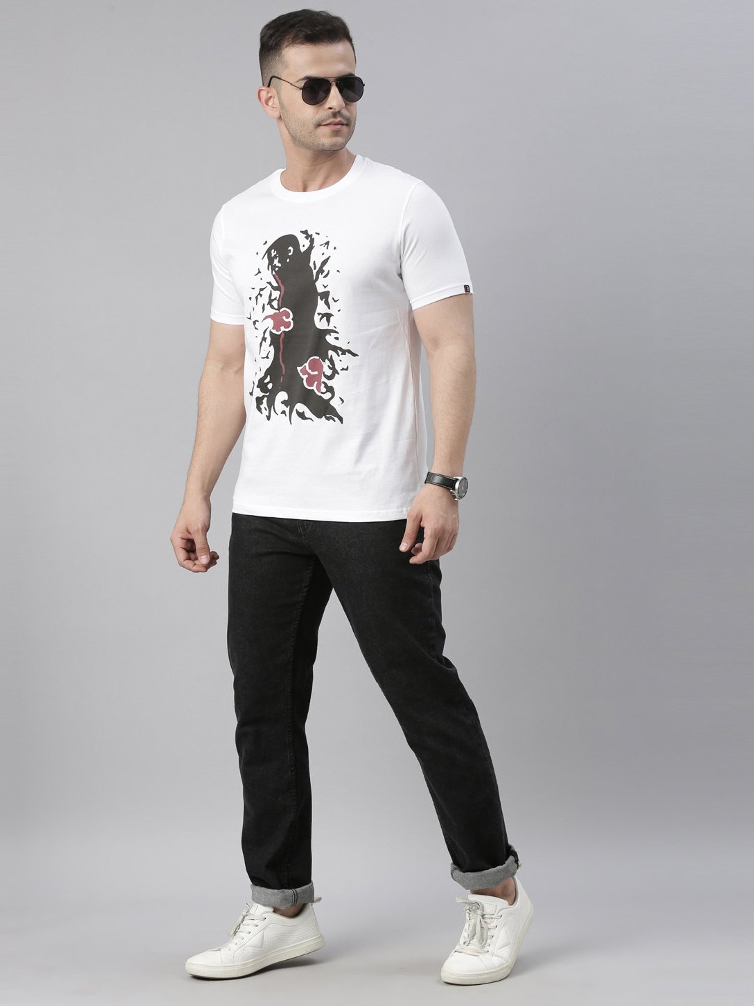 Bushirt White Cotton Crew T-Shirt