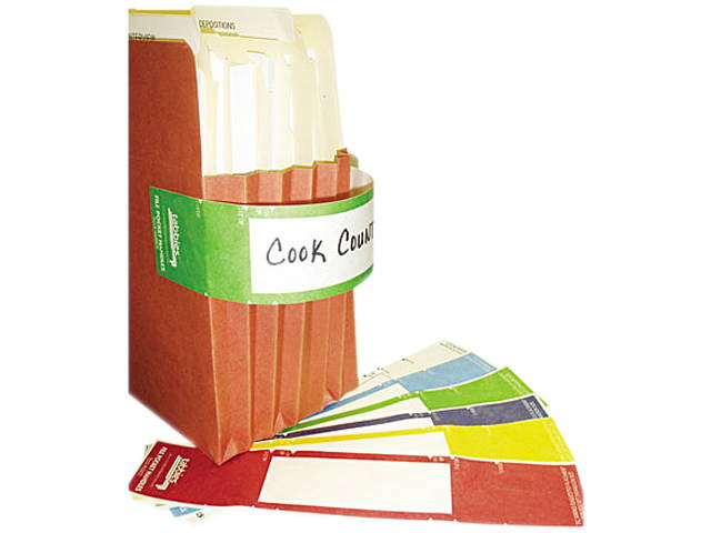 File Pocket Handles, 9-5/8 X 2, Yellow/White, 48/Pack