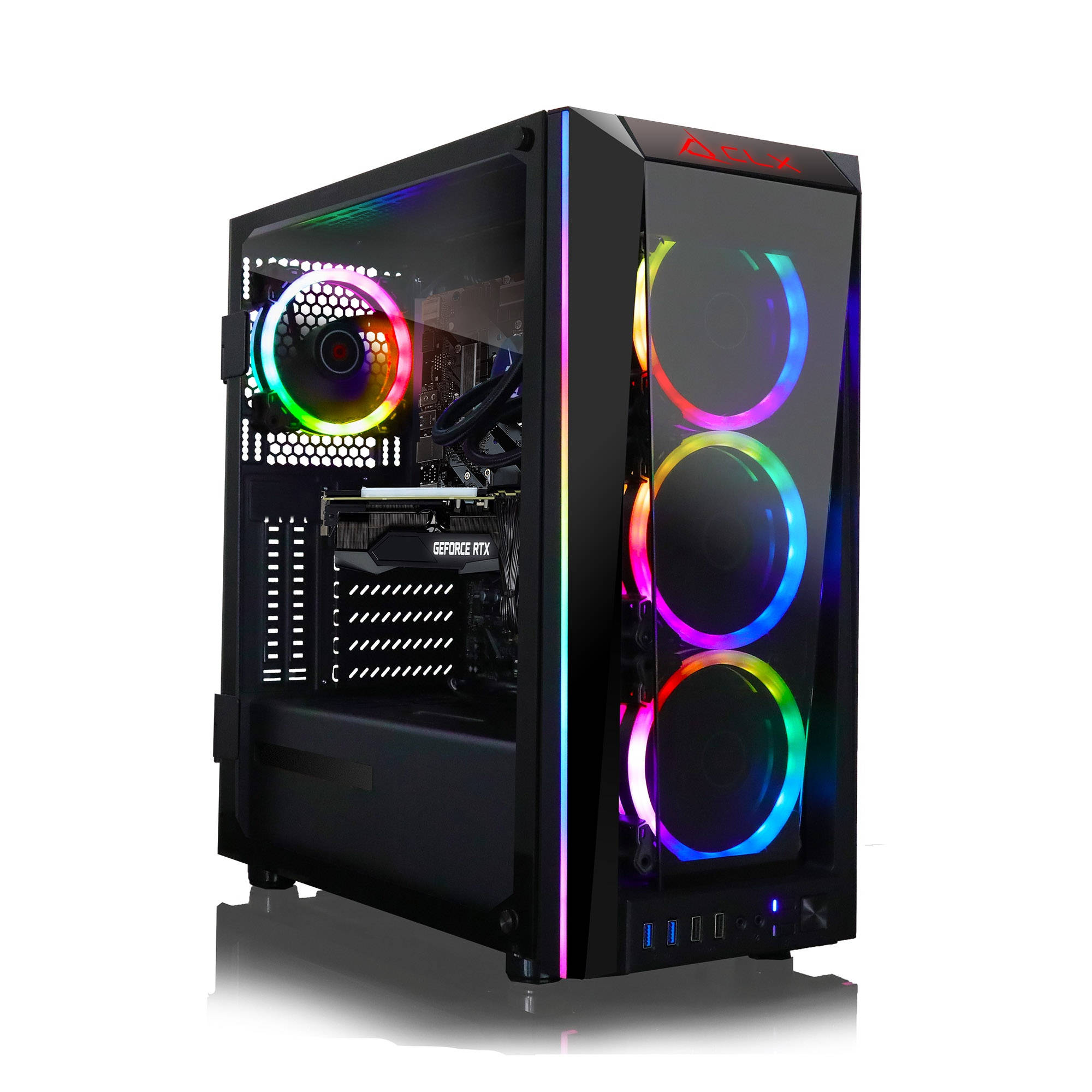 CLX SET VR-Ready Gaming Desktop - Liquid Cooled Intel Core i9 10850K 3.6GHz 10-Core Processor, 32GB DDR4 Memory, GeForce RTX 3060 Ti 8GB GDDR6 Graphics, 960GB SSD, 4TB HDD, WiFi, Windows 10 Home