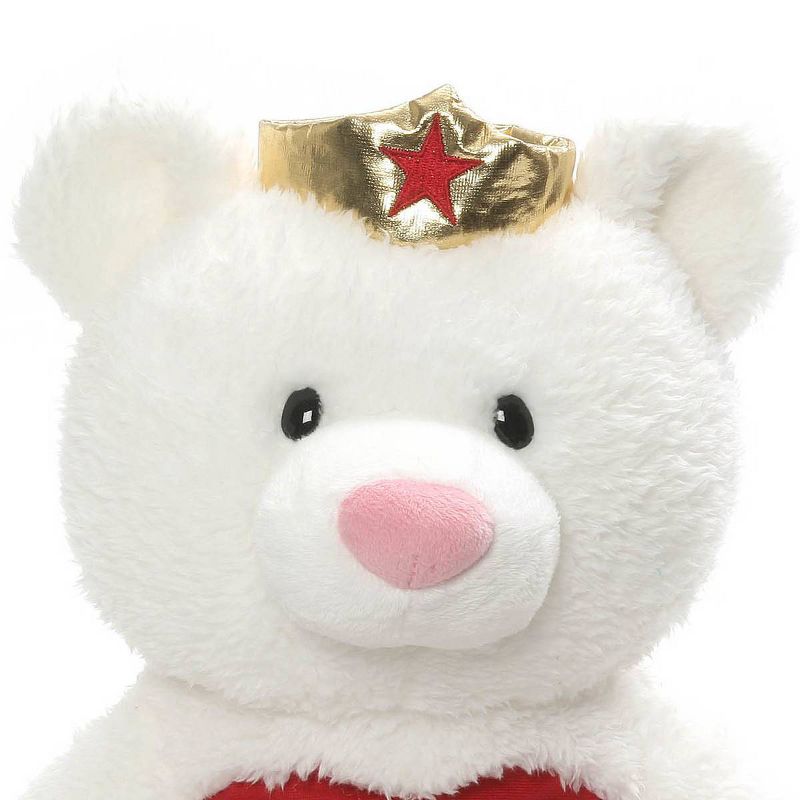 G by GUND DC Comics Wonder Woman Plush White Teddy Bear 15" Stuffed Animal