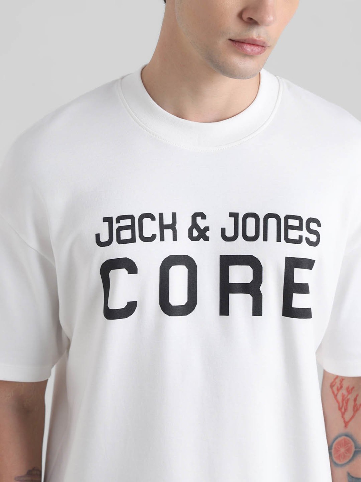 Produkt By Jack & Jones Cloud Dancer Cotton Boxy Fit Printed T-Shirt