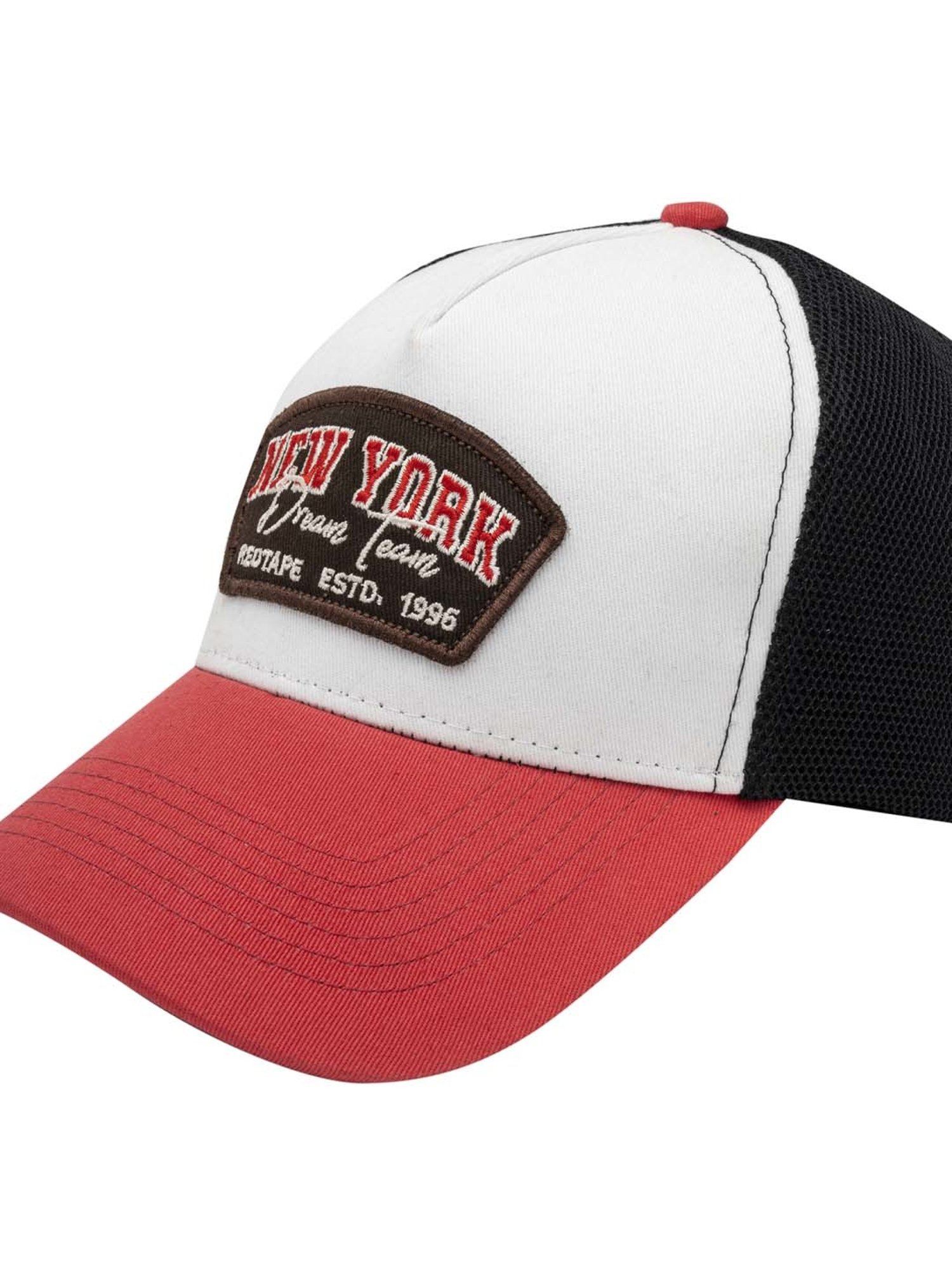 Peter England Black & Green Color Block Baseball Cap