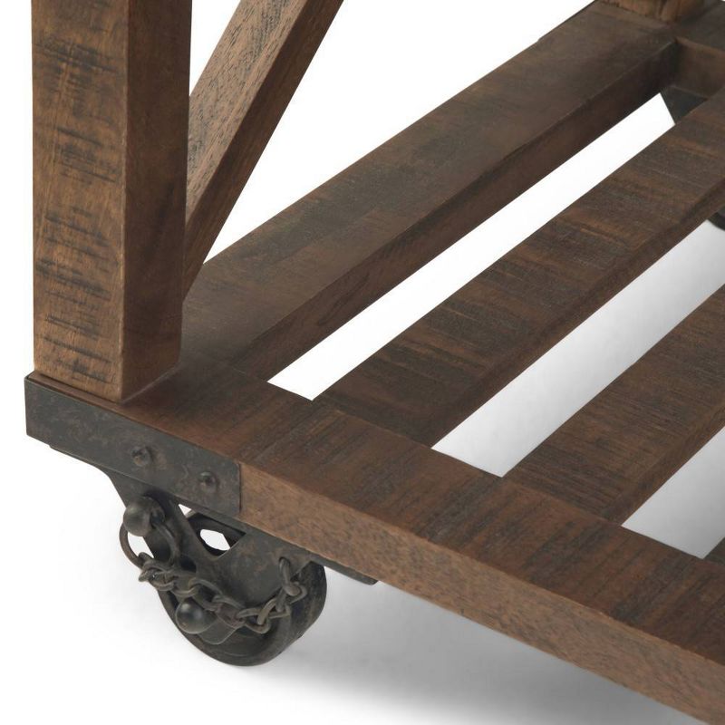 20" Barrie End Table Distressed Dark Brown - WyndenHall