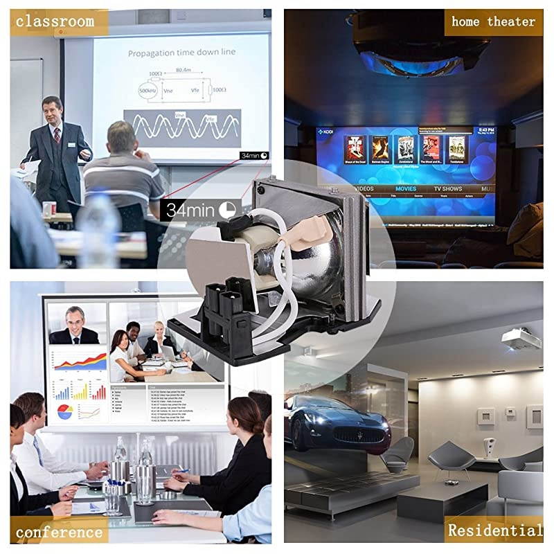 2400MP Replacement Projector Lamp Bulb for Dell 2400MP 310757872510089 Projector