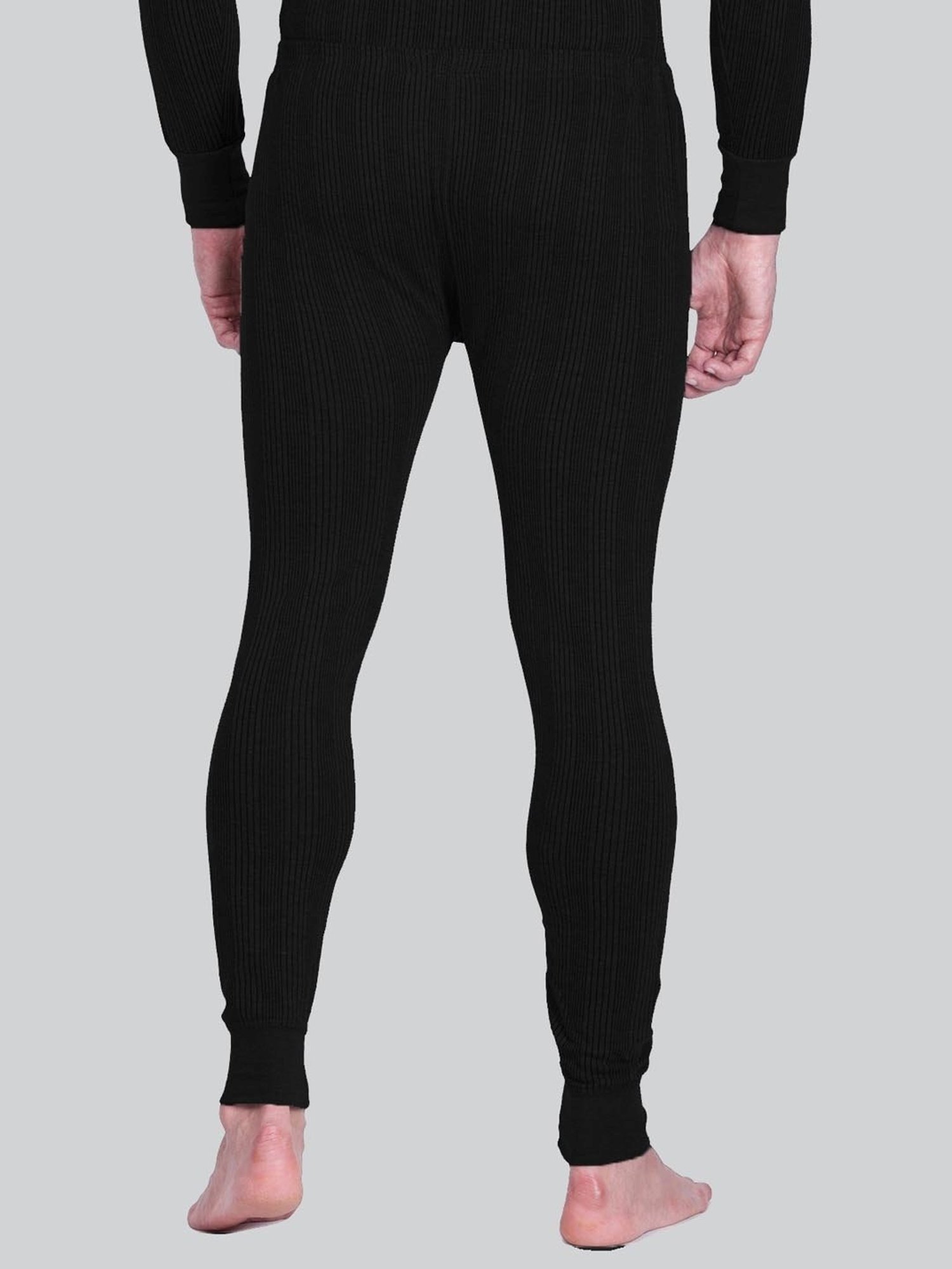 LUX Inferno Black Skinny Fit Striped Thermal Bottoms